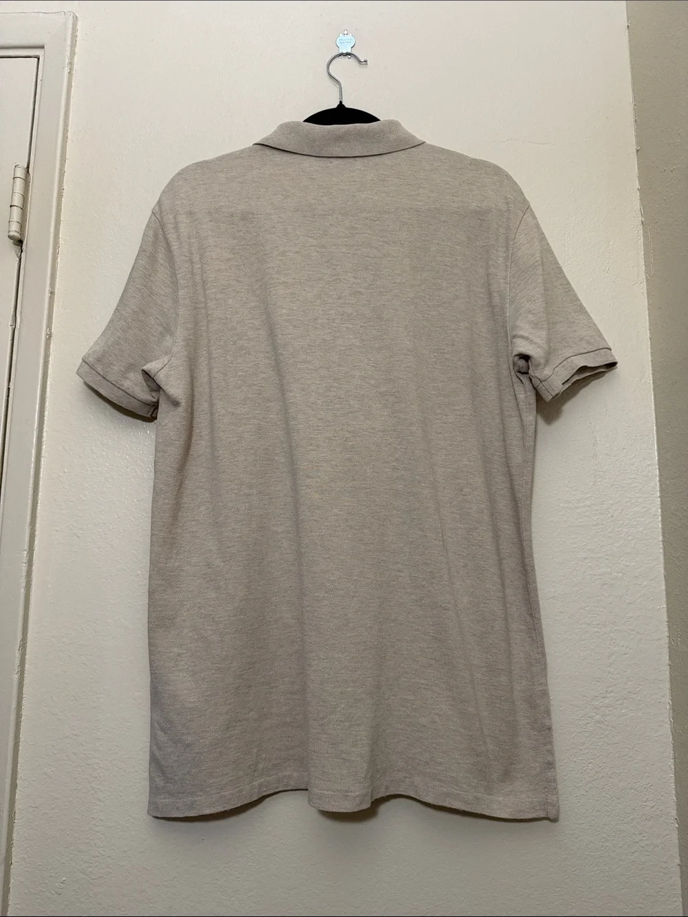 Men’s Polo by Ralph Lauren Preppy Light Beige Short-Sleeve Polo Shirt Size L